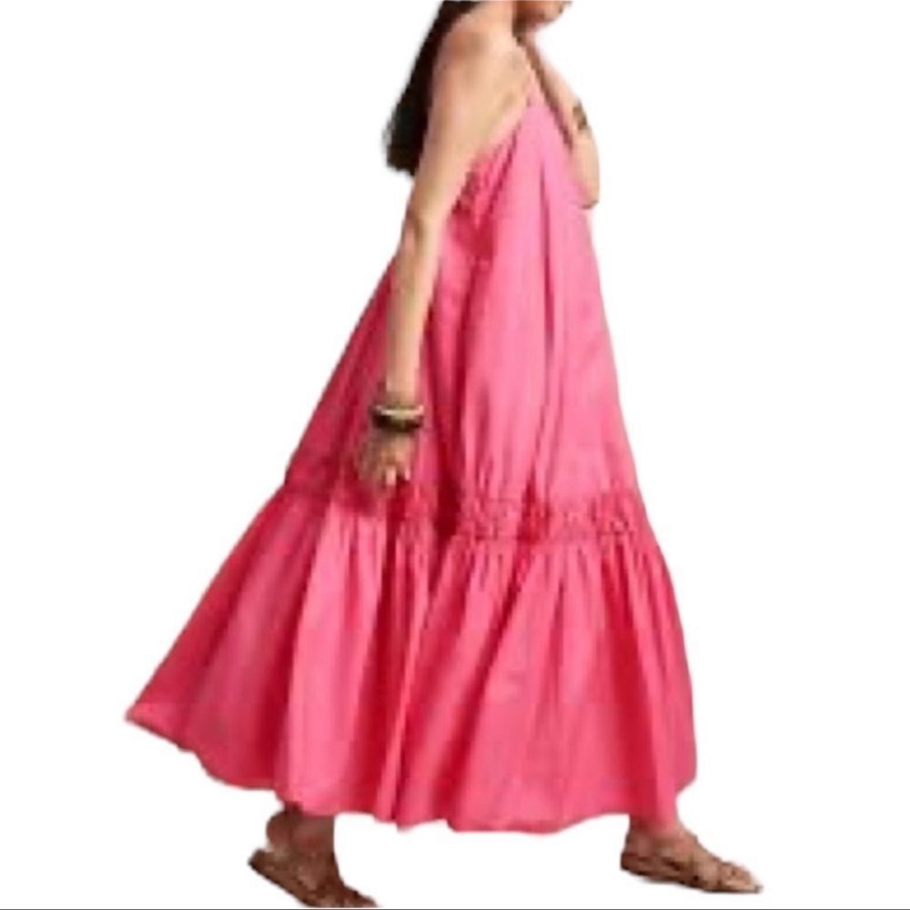 Banana Republic Poplin Backless Maxi Dress